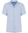 SP509 Spasso Short Sleeve Linen Shirt Linen Blue colour image
